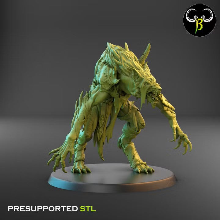 Feral Mutants, Werewolf Pack (7 Variants Available) - Clay Beast Creations