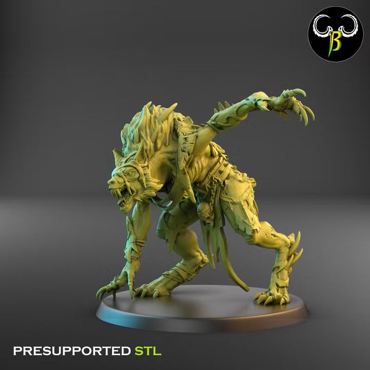 Feral Mutants, Werewolf Pack (7 Variants Available) - Clay Beast Creations