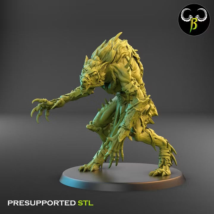 Feral Mutants, Werewolf Pack (7 Variants Available) - Clay Beast Creations
