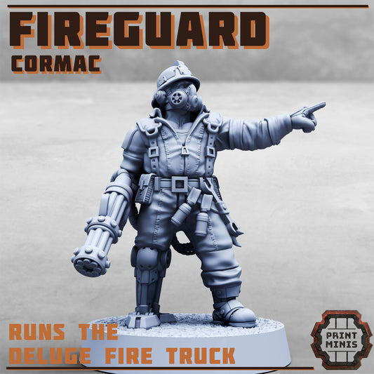 Fireguard Cormac, Sci Fi Fireman - Print Minis