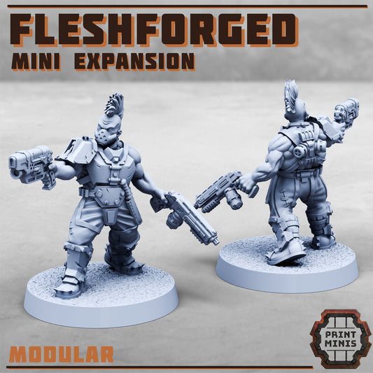 The Fleshforged, Muscle Gang - Set 4 (5 Variants Available) - Print Minis
