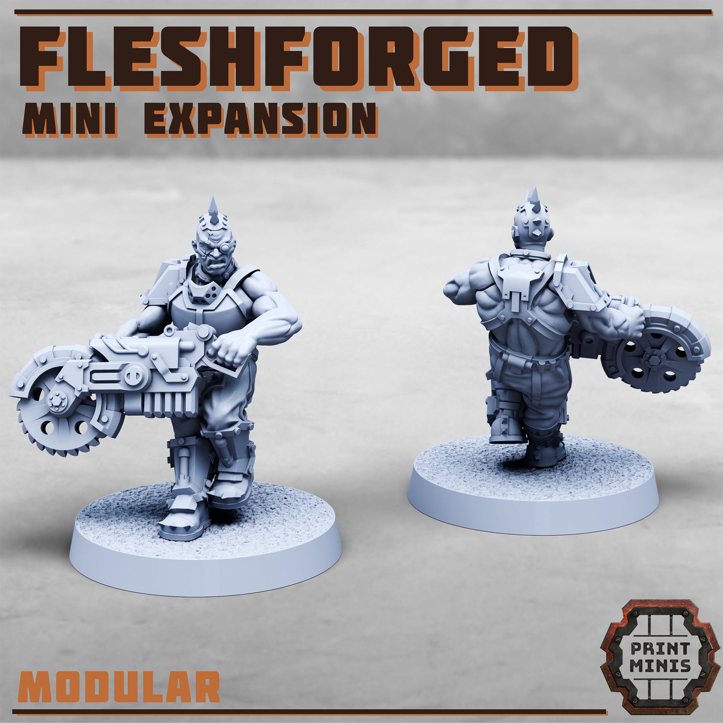 The Fleshforged, Muscle Gang - Set 4 (5 Variants Available) - Print Minis