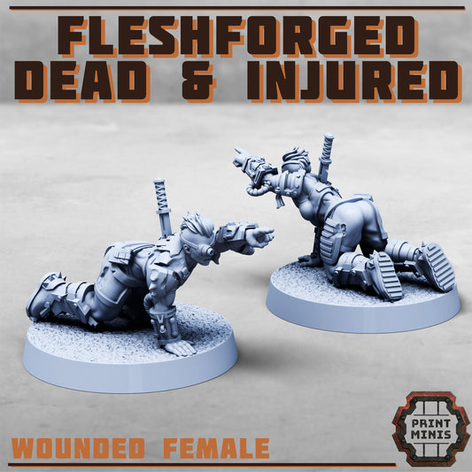 Fleshforged - Dead and Injured Soldiers (8 Variants Available) - Print Minis