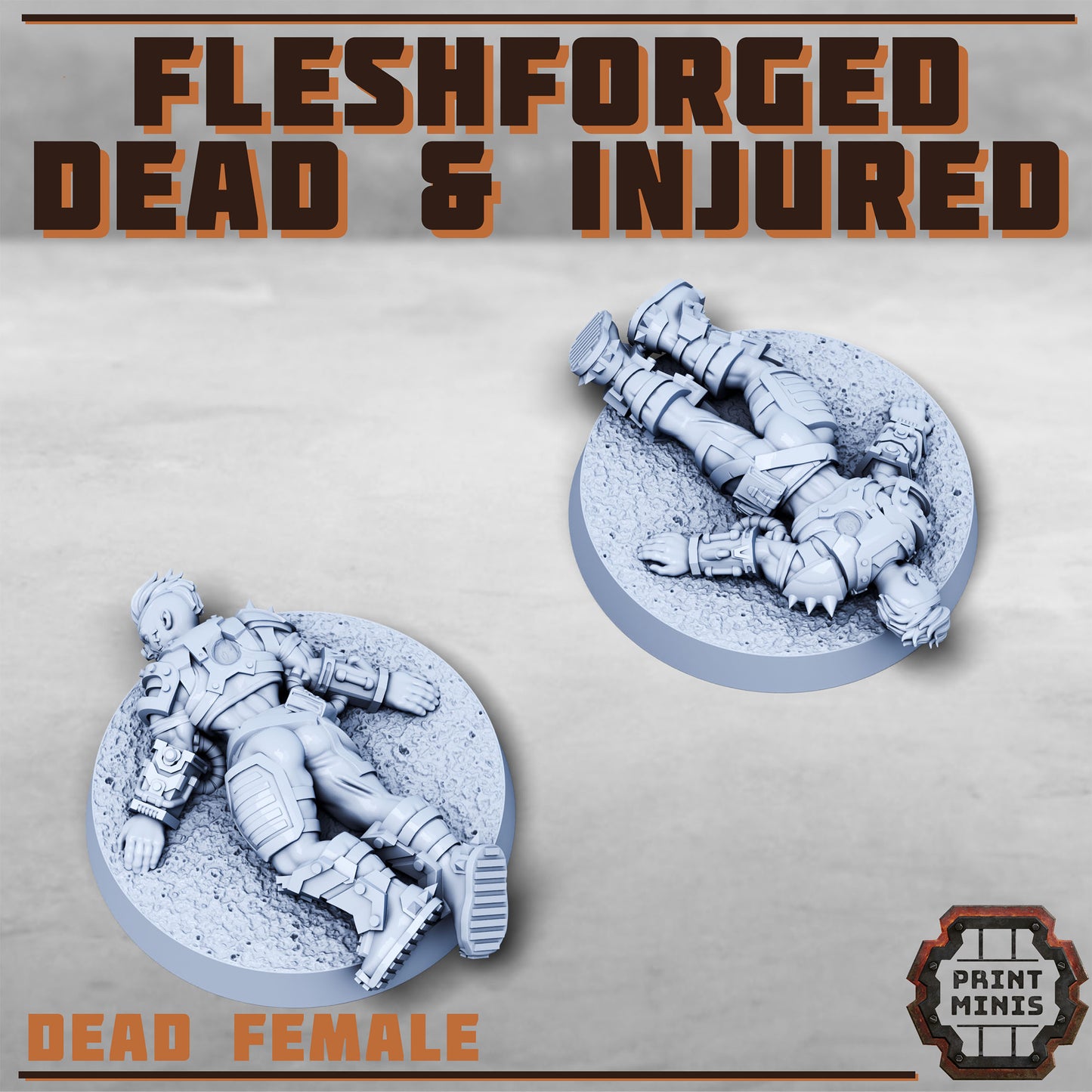 Fleshforged - Dead and Injured Soldiers (8 Variants Available) - Print Minis