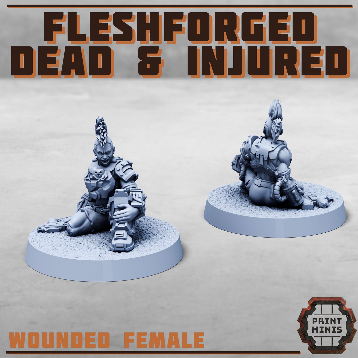 Fleshforged - Dead and Injured Soldiers (8 Variants Available) - Print Minis