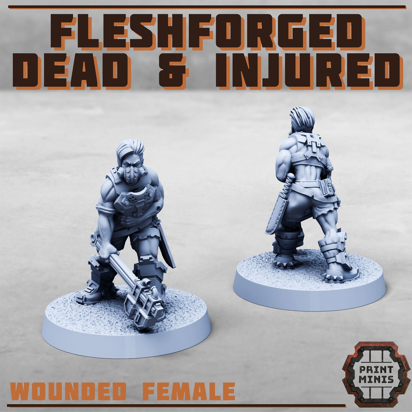 Fleshforged - Dead and Injured Soldiers (8 Variants Available) - Print Minis