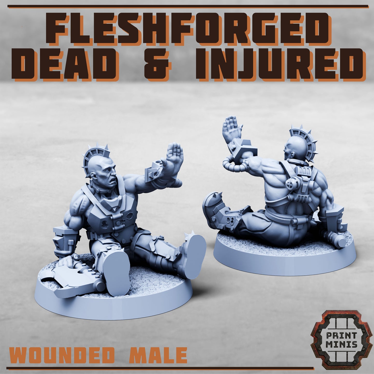 Fleshforged - Dead and Injured Soldiers (8 Variants Available) - Print Minis