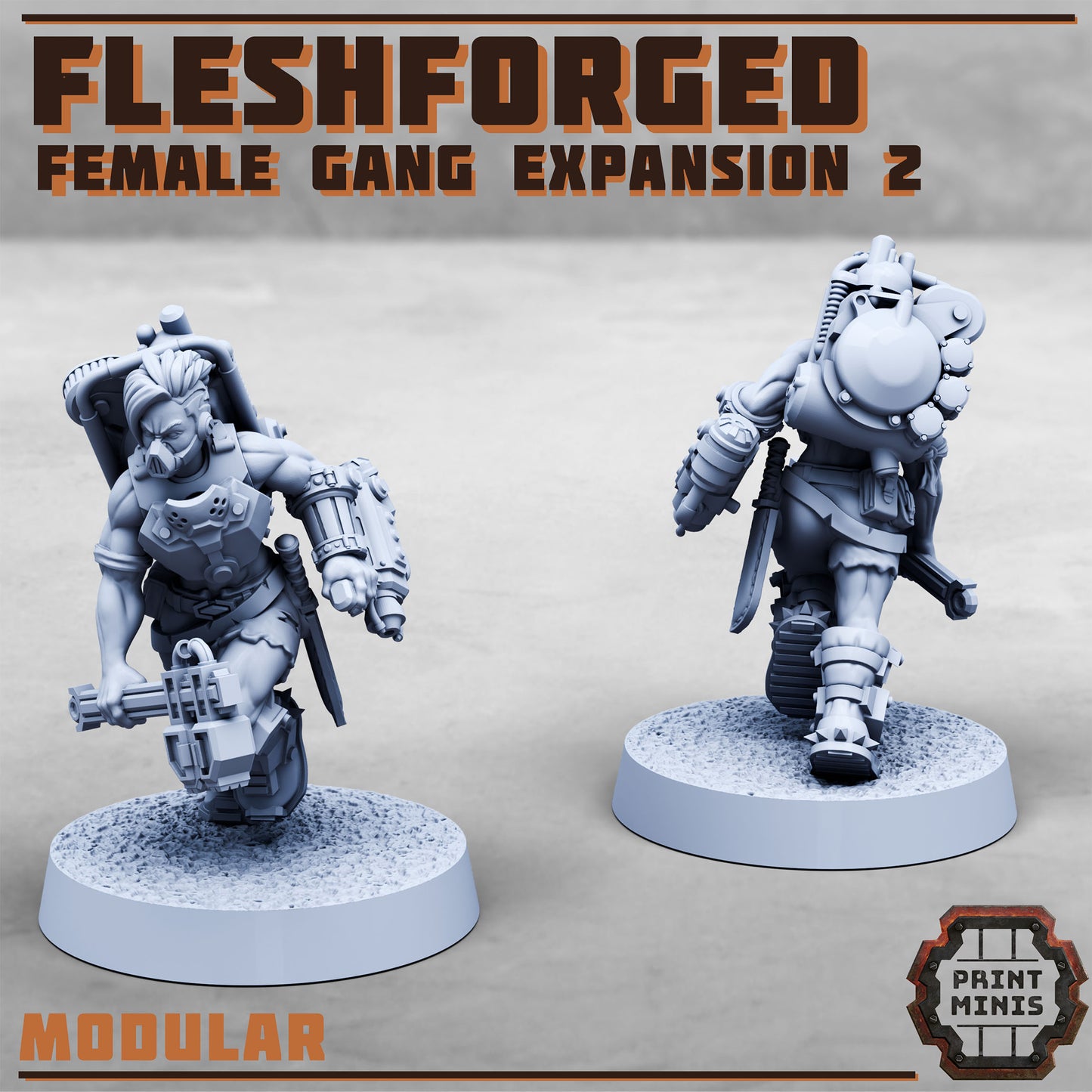 The Fleshforged, Muscle Gang, Set 3 (8 Variants Available) - Print Minis