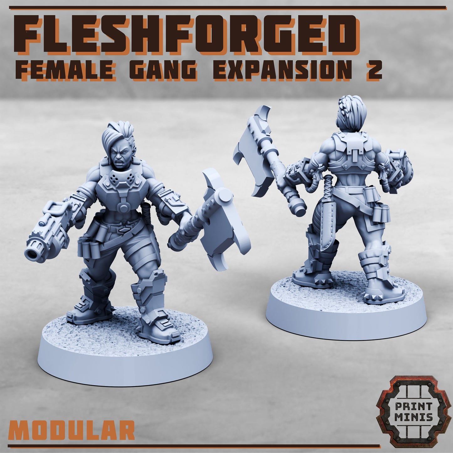 The Fleshforged, Muscle Gang, Set 3 (8 Variants Available) - Print Minis
