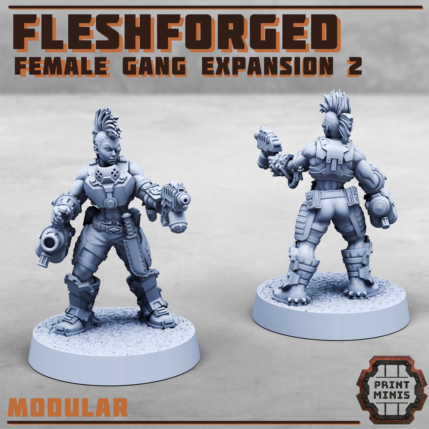 The Fleshforged, Muscle Gang, Set 3 (8 Variants Available) - Print Minis