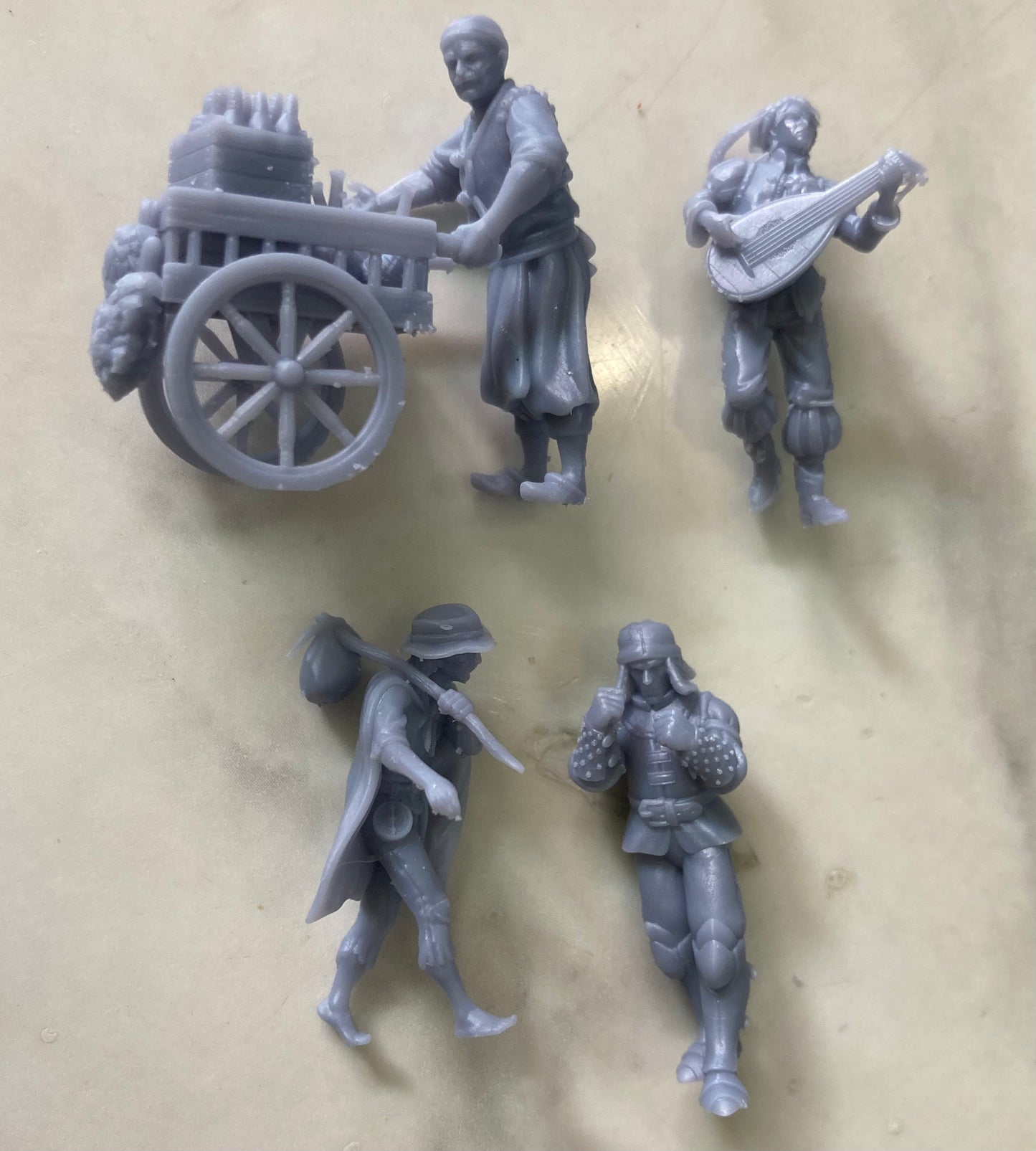 Villagers, Set 3 (4 Variants Available) - Epic Miniatures