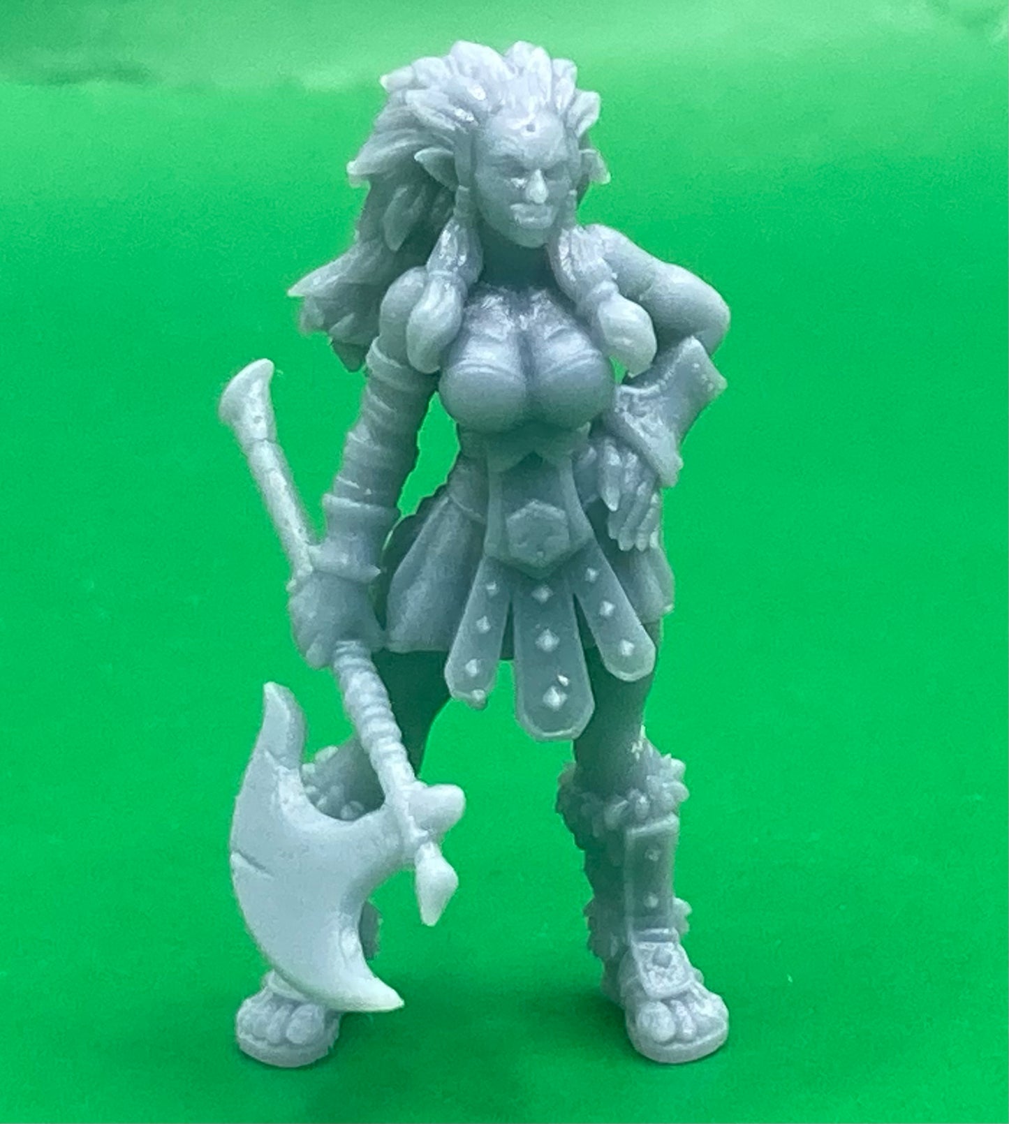 Half Orc Fighter Female (3 Variants Available) - Epic Miniatures
