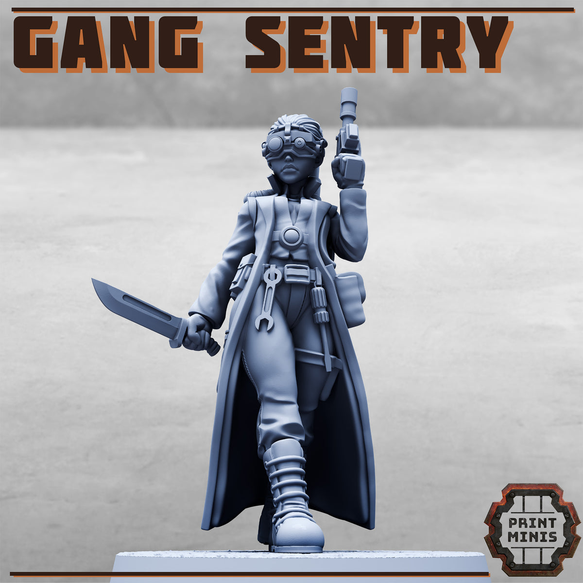 Gang Sentry, SciFi Troop Lookout - Print Minis
