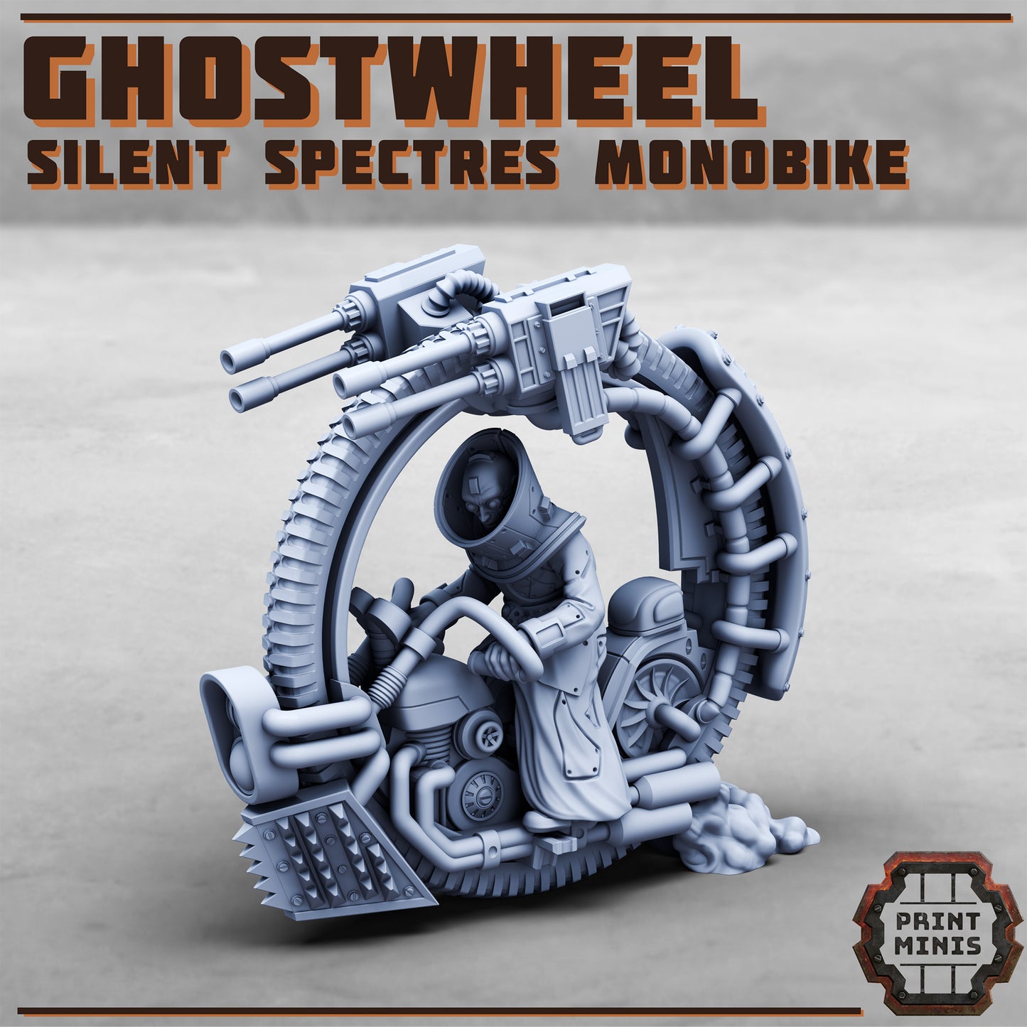 Ghostwheel, Silent Spectres MonoBike (2 Variants Available) - Print Minis