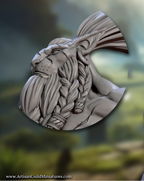 Sol Rok, Tribal Hero - Lion Folk Warrior (2 Variants Available) - Artisan Guild