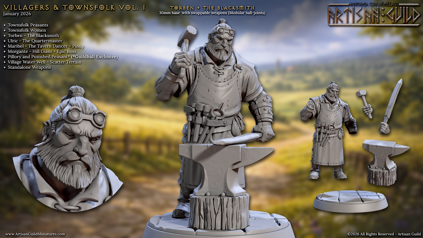 Torben the Blacksmith, Human Villager - Artisan Guild