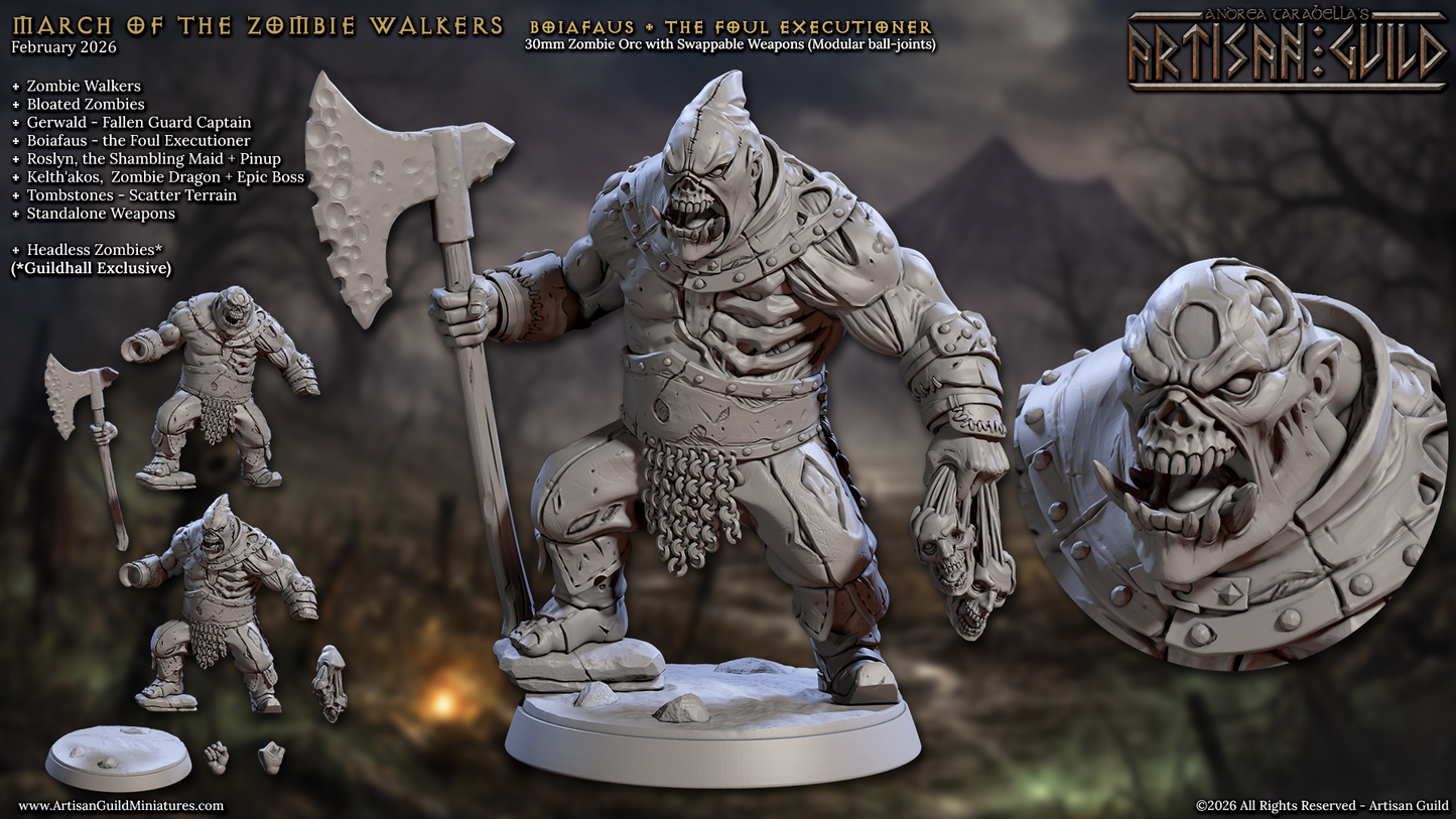 Boiafaus, the Foul Executioner - Zombie Axeman (4 Variants Available) - Artisan Guild