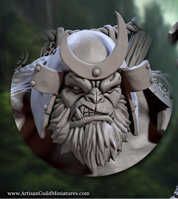Gorazen, Guardian of the Dragon Shrine - Ape Folk Warrior (2 Variants Available) - Artisan Guild