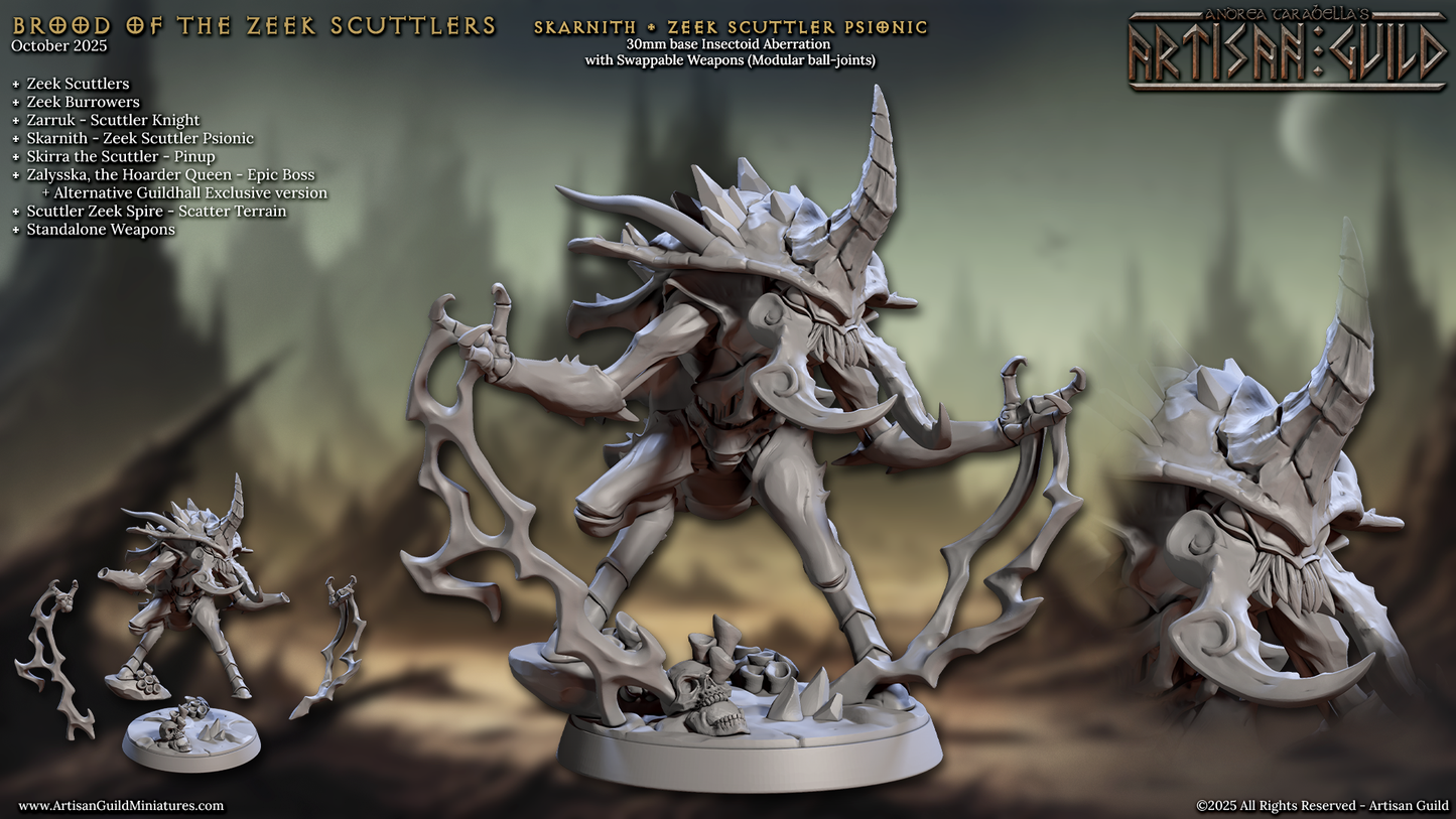 Skarnith, Zeek Scuttler Psionic (Psychic Insect Folk) - Artisan Guild