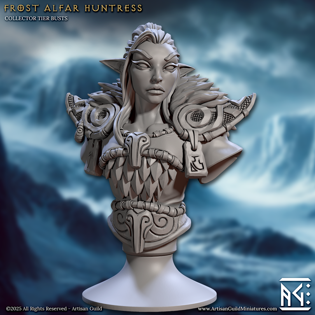 Frost Alfar Hunter Busts - Winter Elves (2 Variants Available) - Artisan Guild