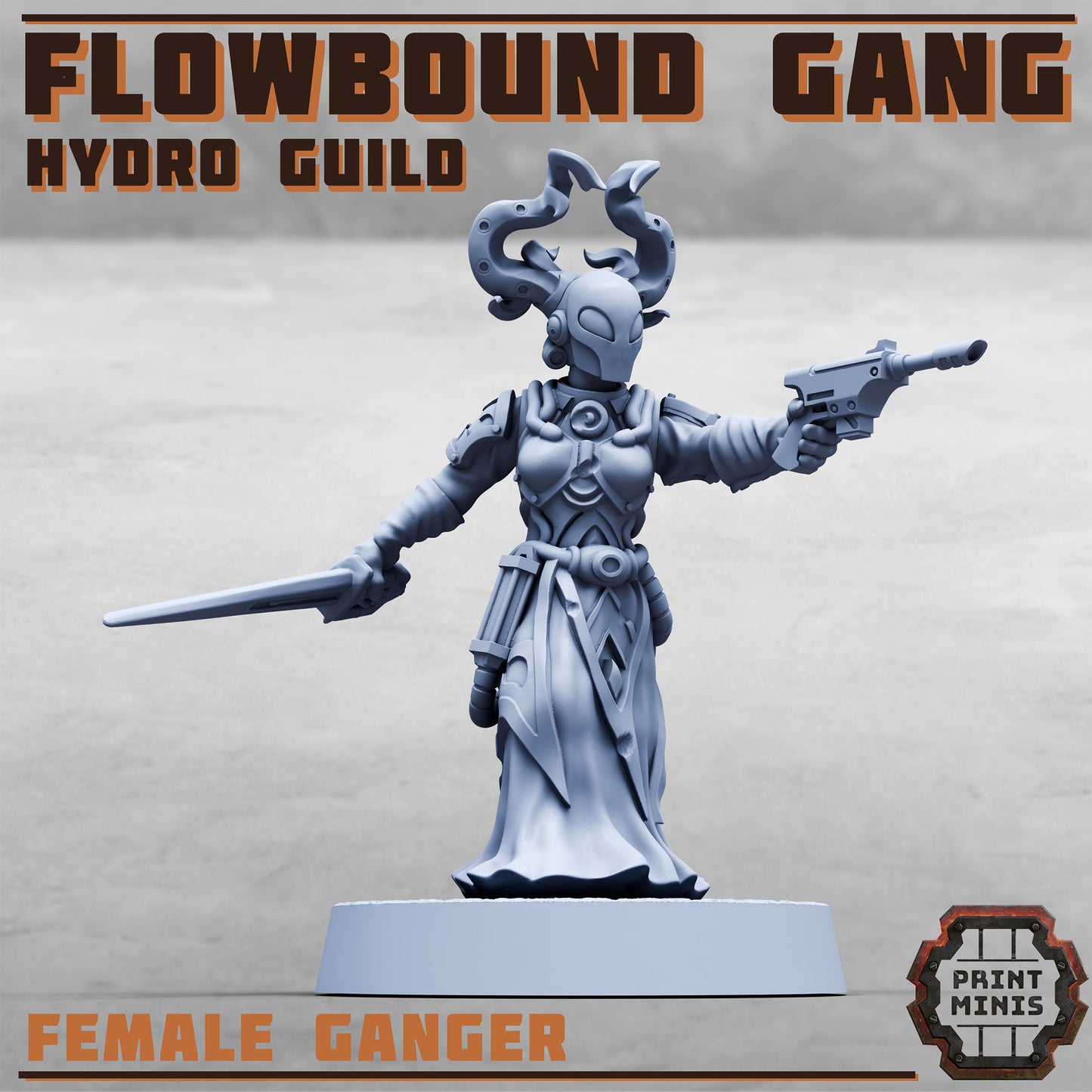 Flowbound Gang, Hydro Guild Fighters (8 Variants Available) - Print Minis