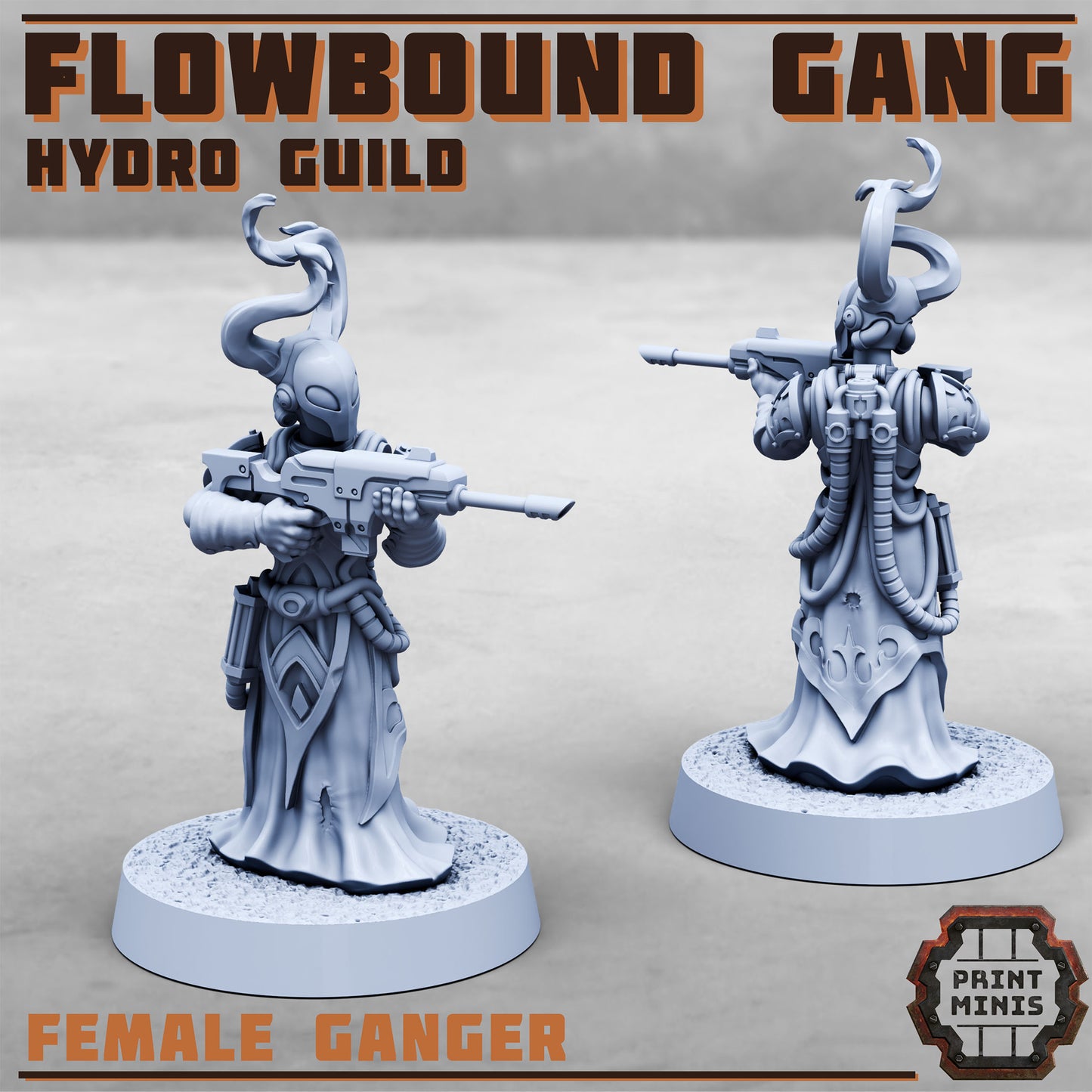 Flowbound Gang, Hydro Guild Fighters (8 Variants Available) - Print Minis