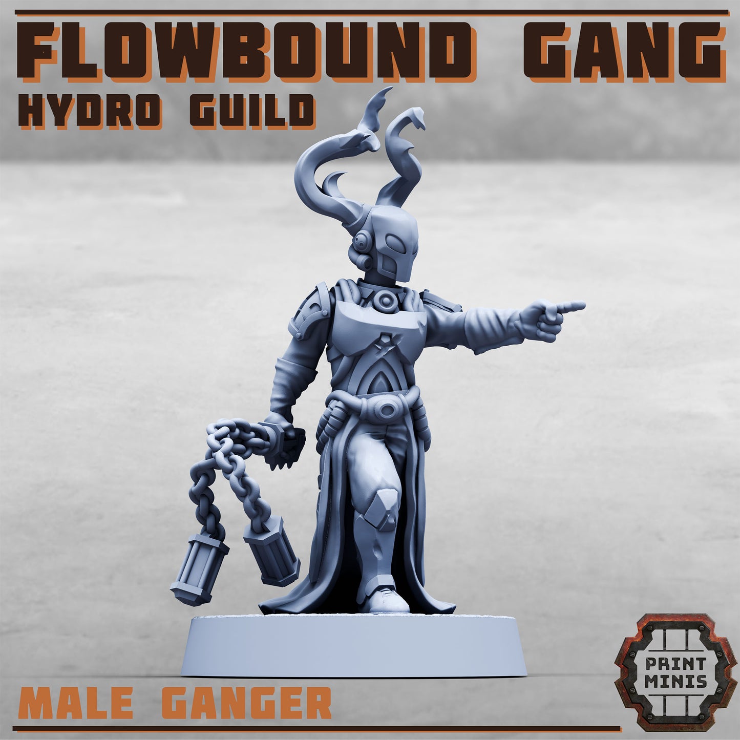 Flowbound Gang, Hydro Guild Fighters (8 Variants Available) - Print Minis