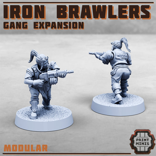 Iron Brawlers, Pit Mining Gang - Set 3 (7 Variants Available) - Print Minis