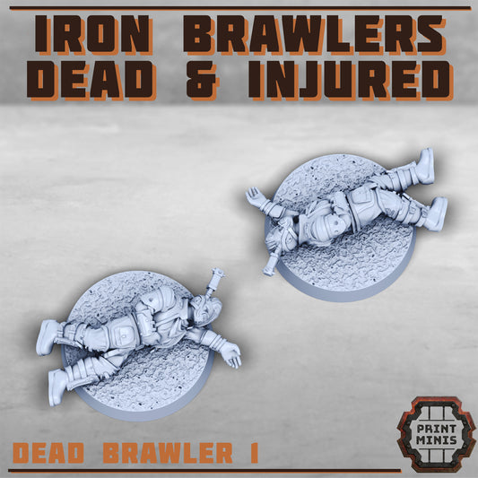 Iron Brawlers, Dead and Injured (6 Variants Available) - Print Minis