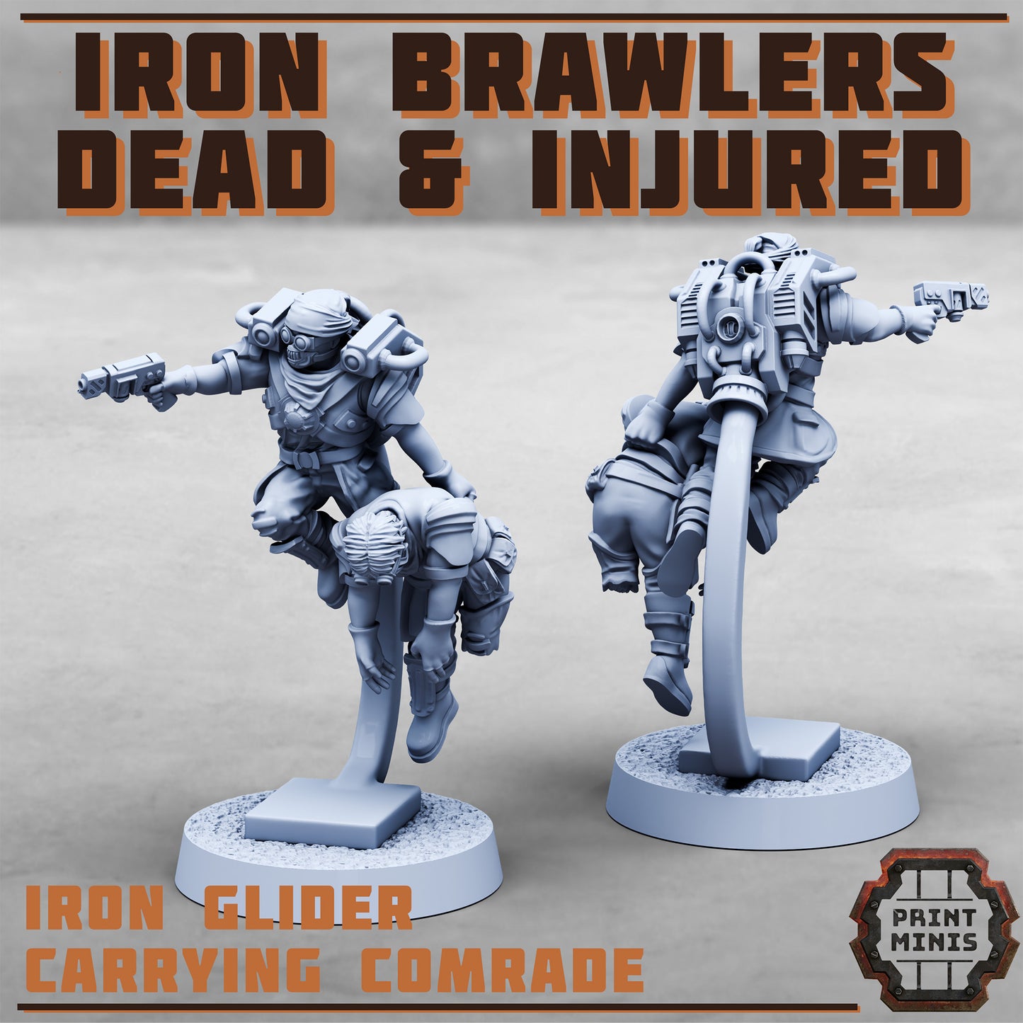 Iron Brawlers, Dead and Injured (6 Variants Available) - Print Minis