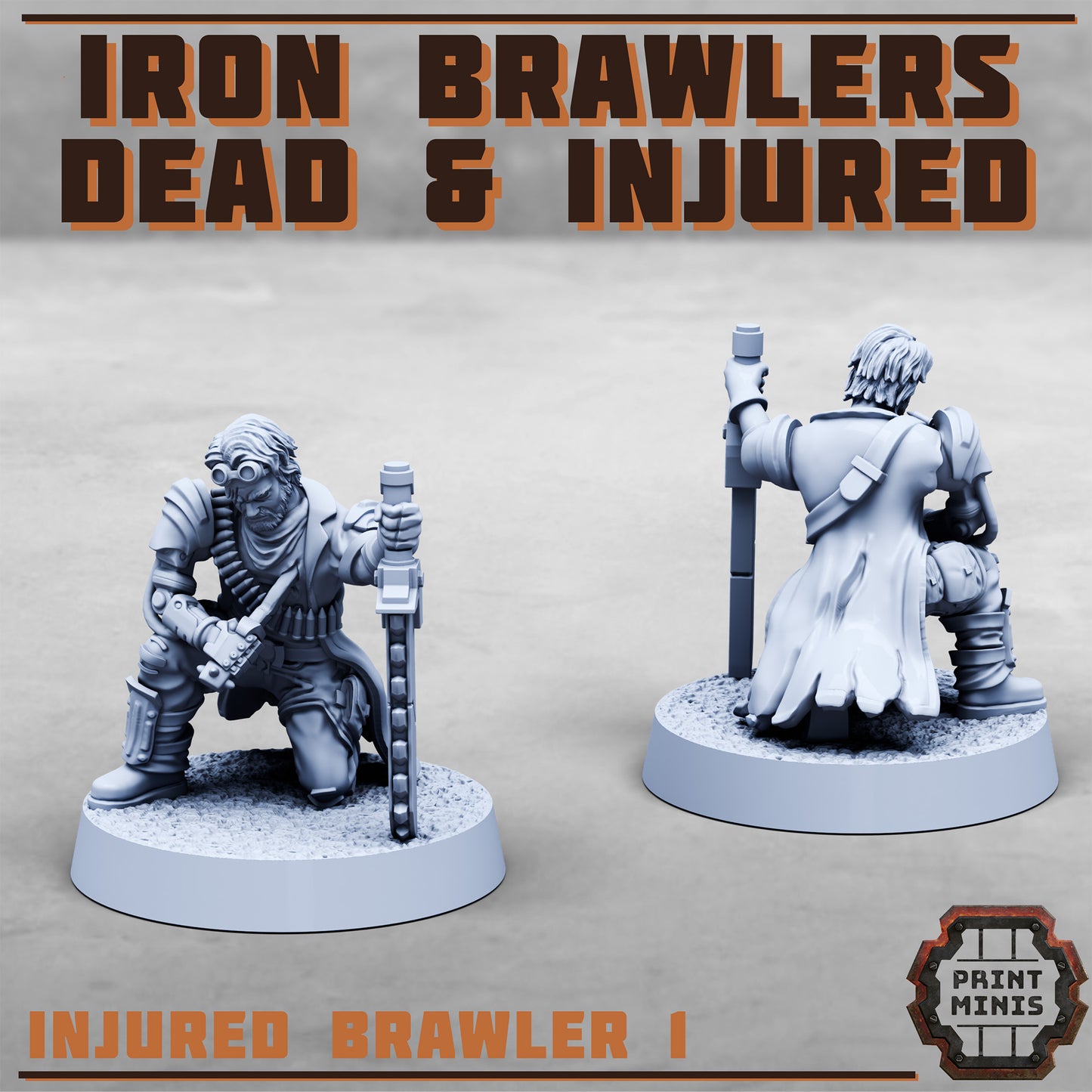 Iron Brawlers, Dead and Injured (6 Variants Available) - Print Minis