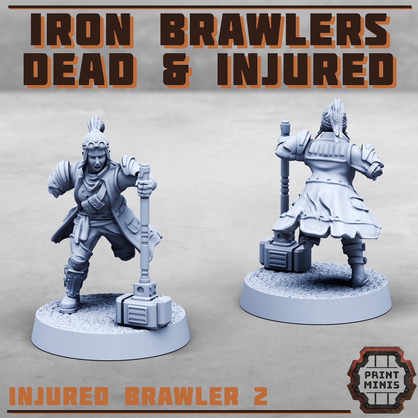Iron Brawlers, Dead and Injured (6 Variants Available) - Print Minis