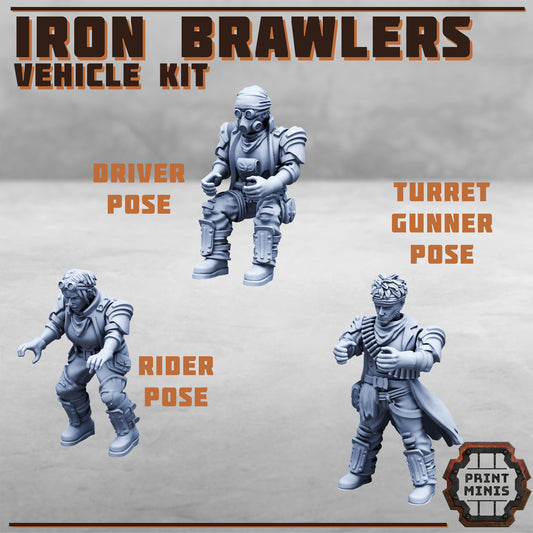 Iron Brawlers, Vehicle Riders (3 Variants Available) - Print Minis