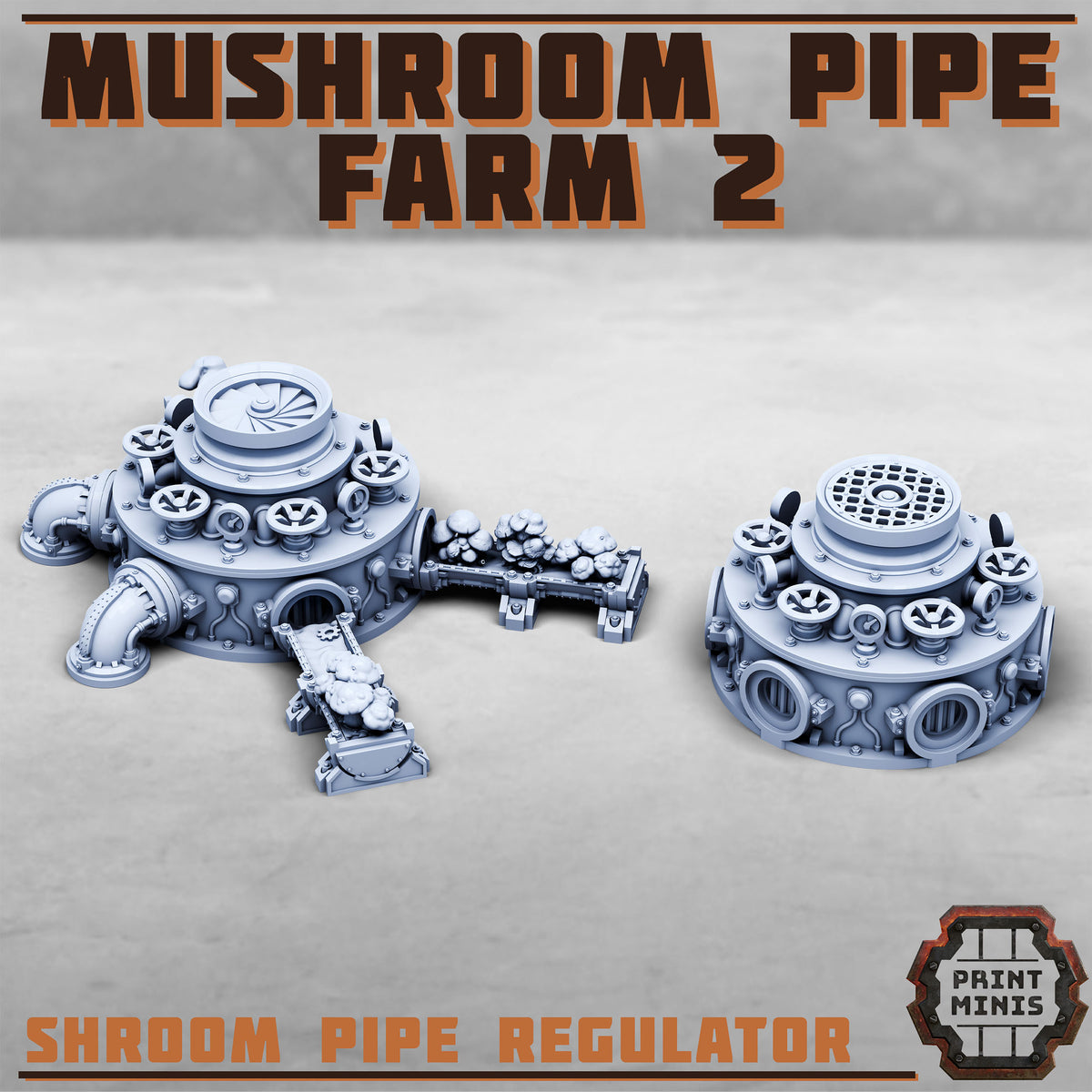 Mushroom Pipe Farm, Set 2 (18 Variants Available) - Print Minis