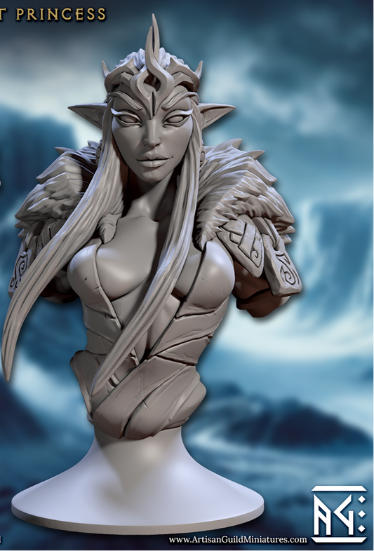 Myrravel the Frost Princess, Winter Elf Hero Bust - Artisan Guild