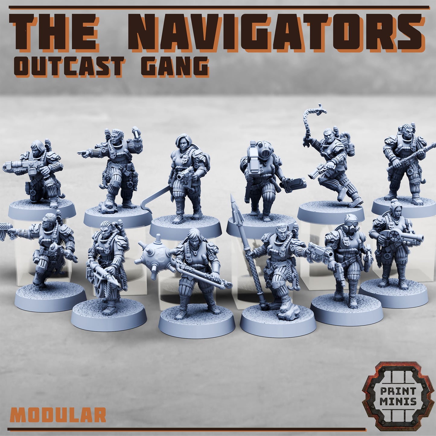 Navigators, Cyborg Outcast Gang (12 Variants Available) - Print Minis