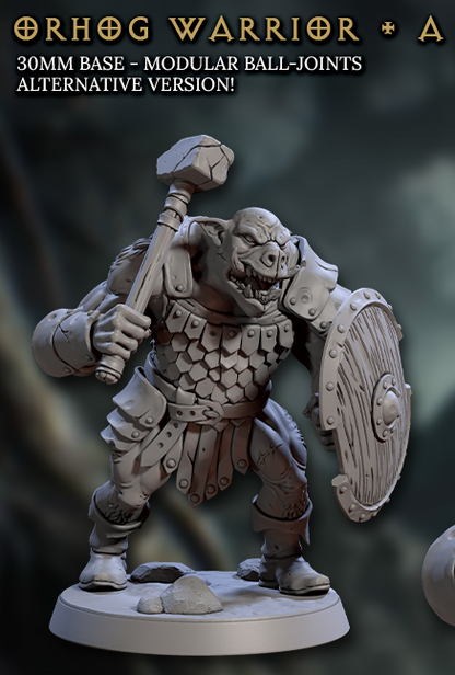 Orhog Warriors, Pig Orc Warband Melee Squad (6 Variants Available) - Artisan Guild
