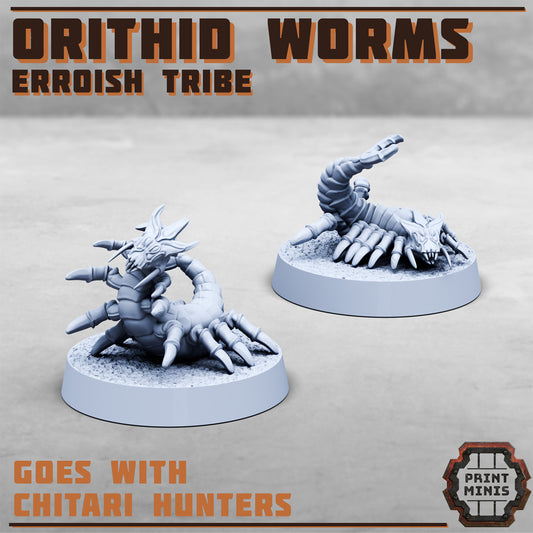 Orithid Worms, Erroish Tribe Pets (2 Variants Available) - Print Minis