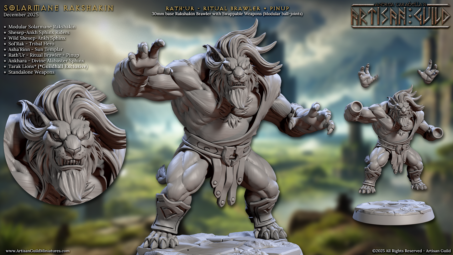 Rath-Ur, Ritual Brawler - Lion Folk Fighter - Artisan Guild
