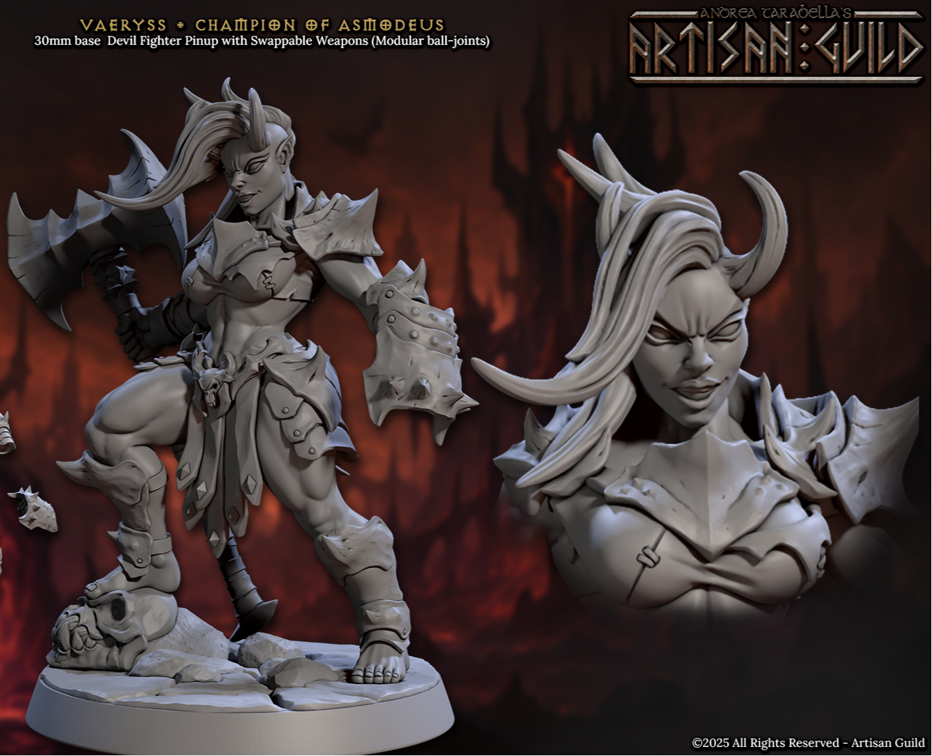 Vaeryss, Champion of Asmodeus (Pinup) - Artisan Guild