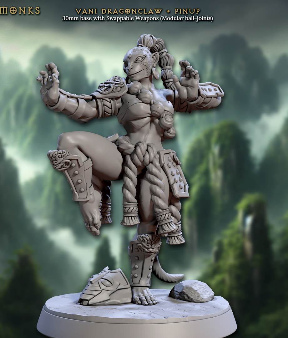 Vani Dragonclaw, Monk Beauty - Monkey Folk Pinup - Artisan Guild