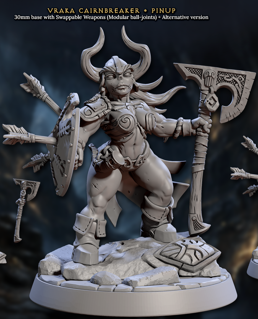 Vraka Cairnbreaker, Undead Dwarven Pinup - Artisan Guild