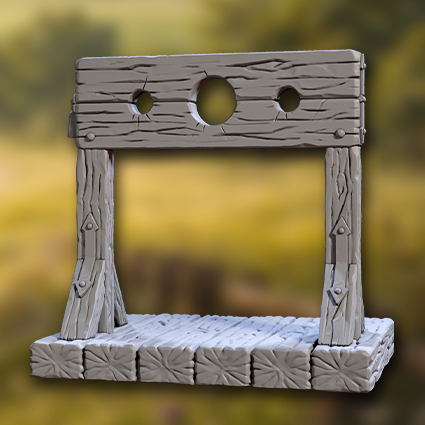 Pillory, Standing Manacles (2 Variants Available) - Artisan Guild