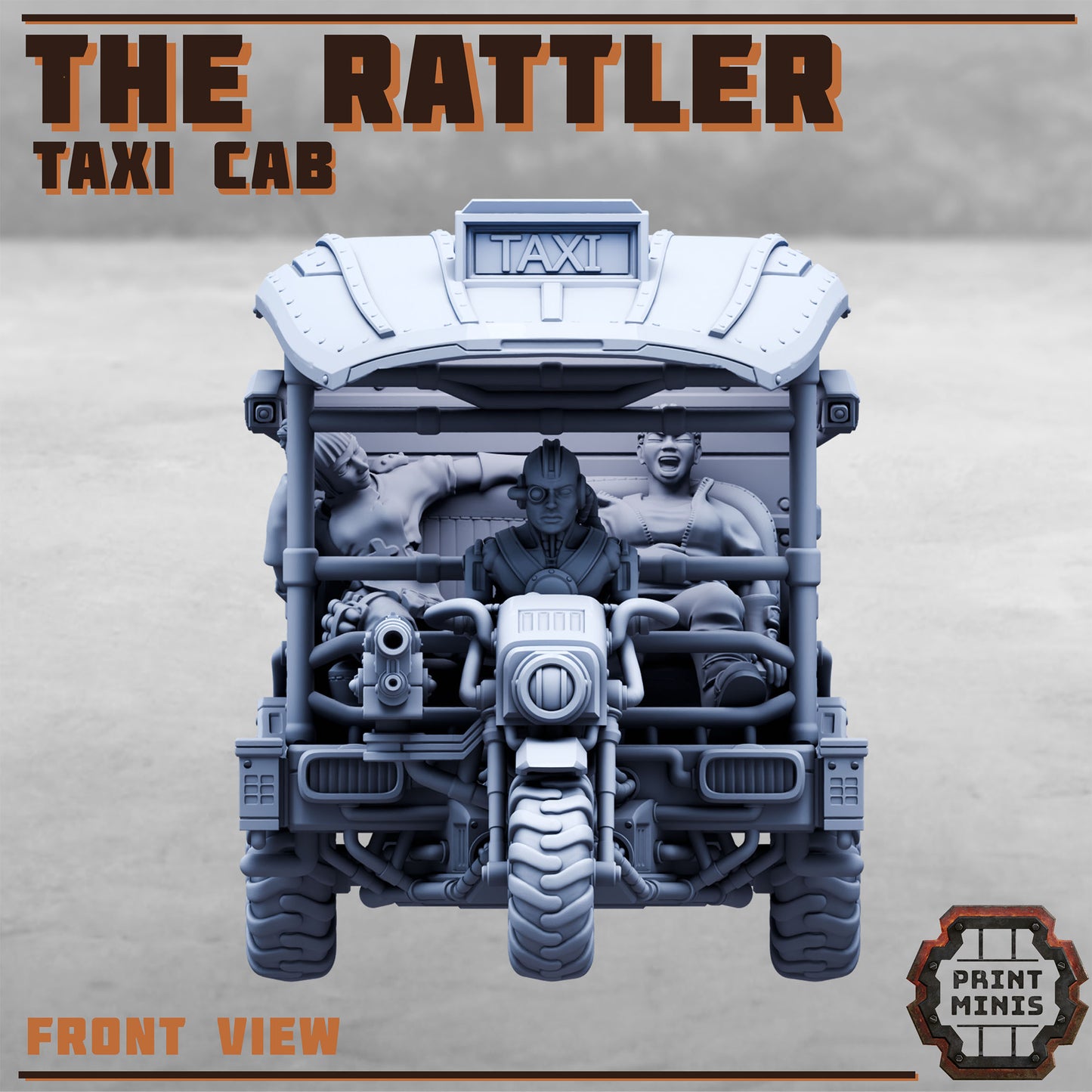 The Rattler, Taxi Cab (2 Variants Available) - Print Minis
