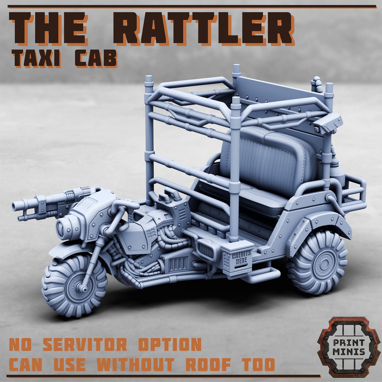 The Rattler, Taxi Cab (2 Variants Available) - Print Minis