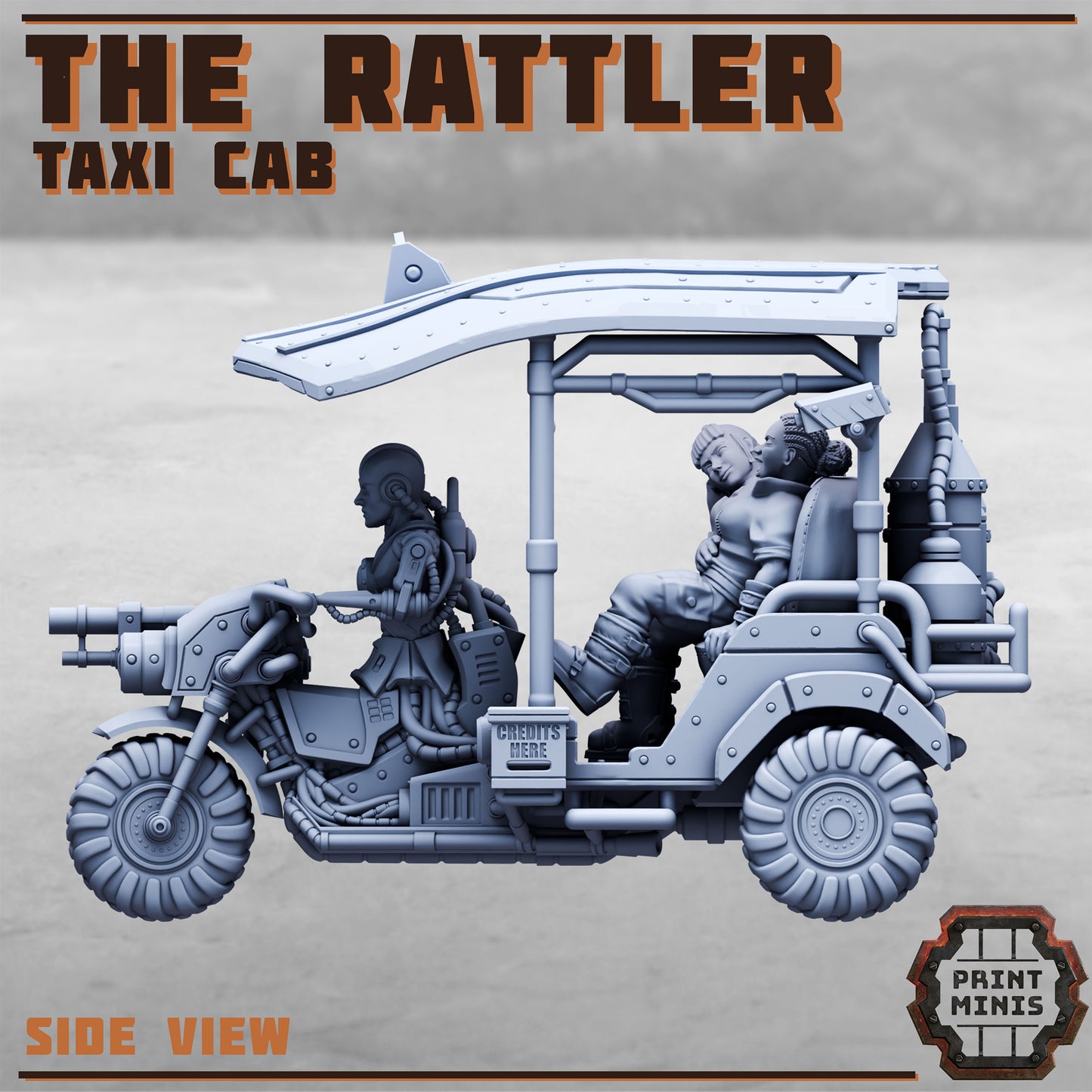 The Rattler, Taxi Cab (2 Variants Available) - Print Minis