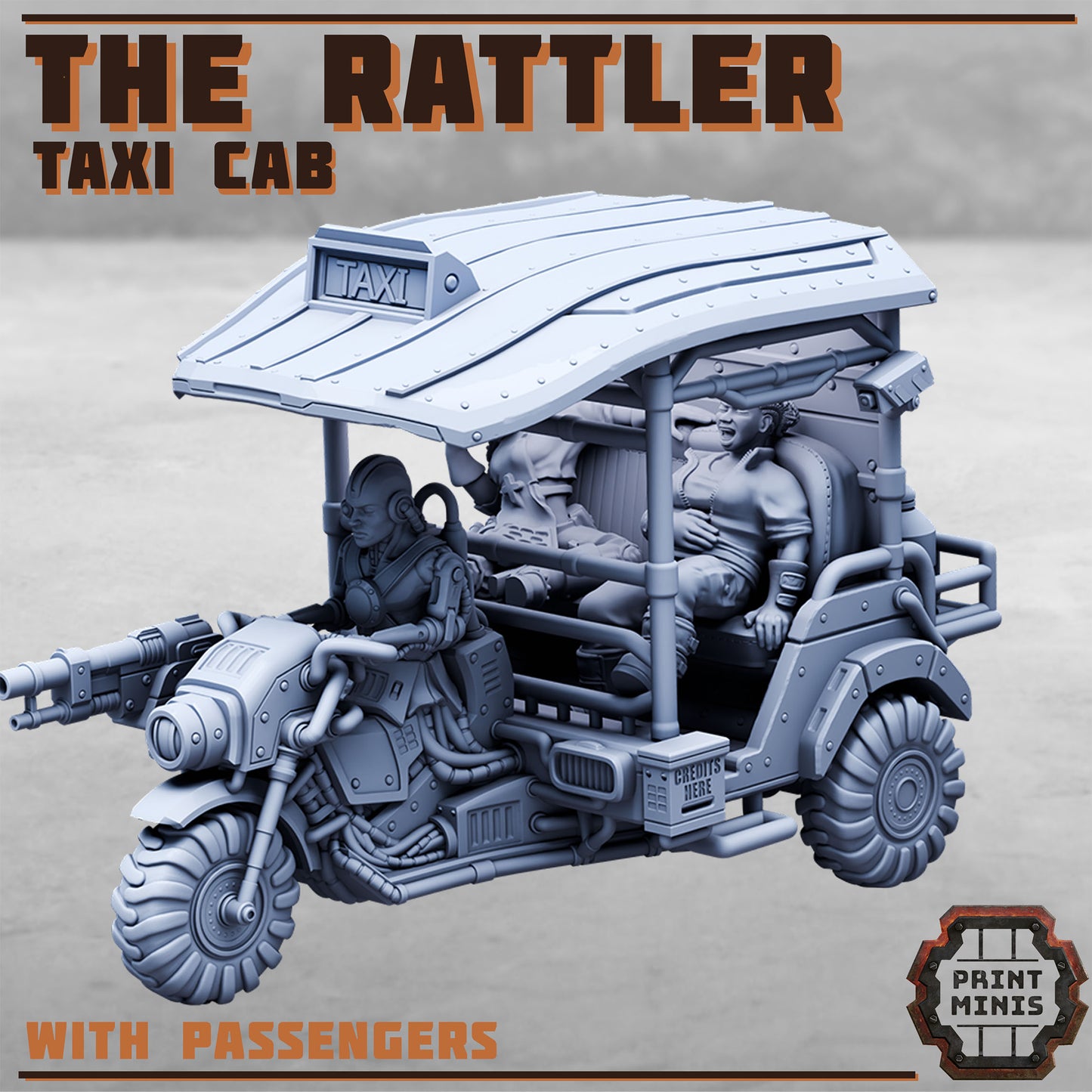 The Rattler, Taxi Cab (2 Variants Available) - Print Minis