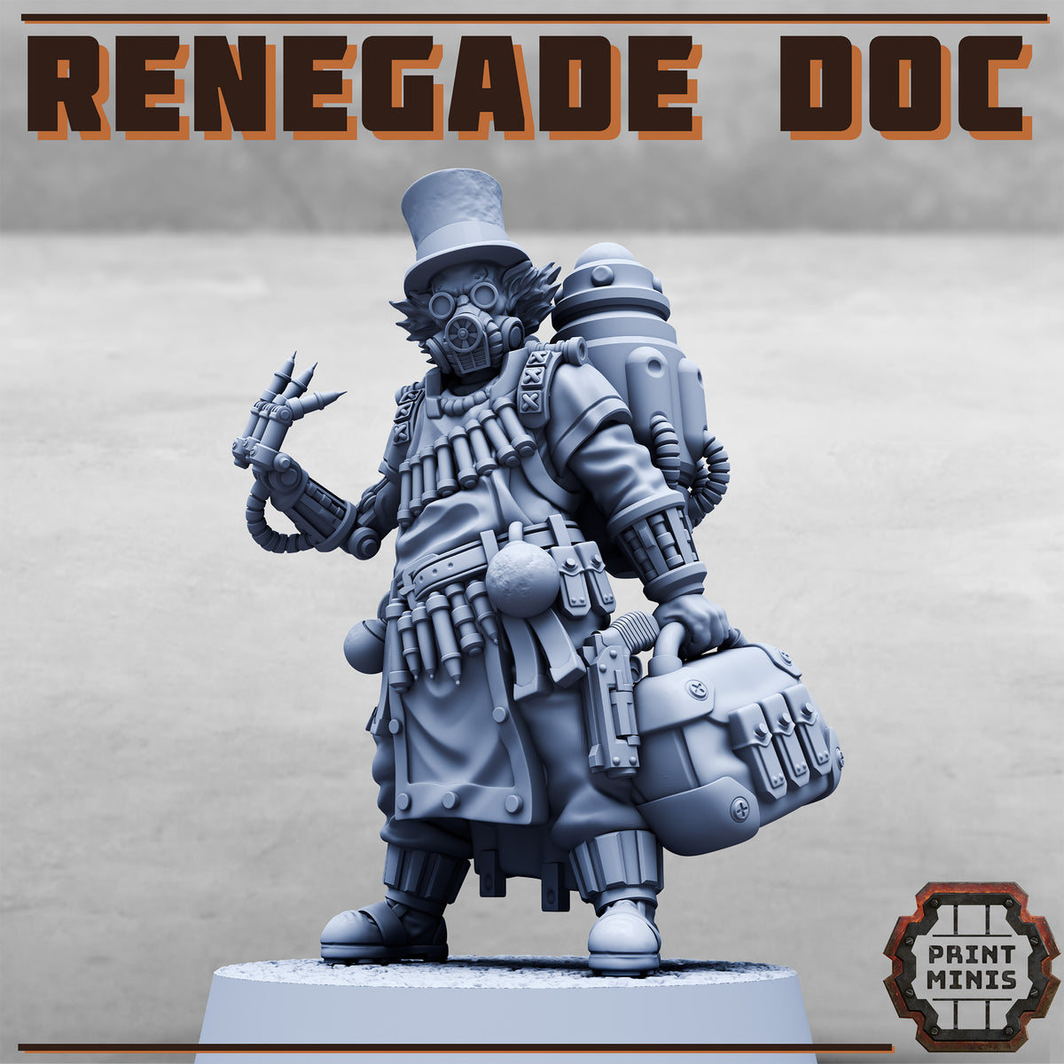 Renegade Doc - Cyborg Surgeon (2 Variants Available) - Print Minis