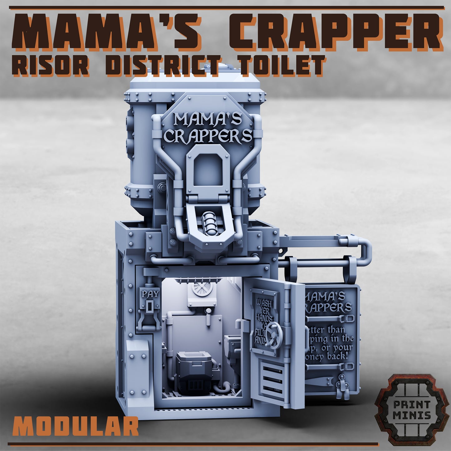 Mama's Crapper, Risor District Toilet (2 Variants Available) - Print Minis