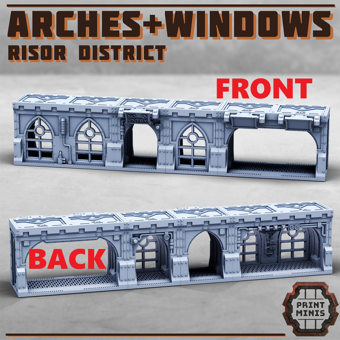 Risor District, Arches and Windows Scenery Kit - Print Minis